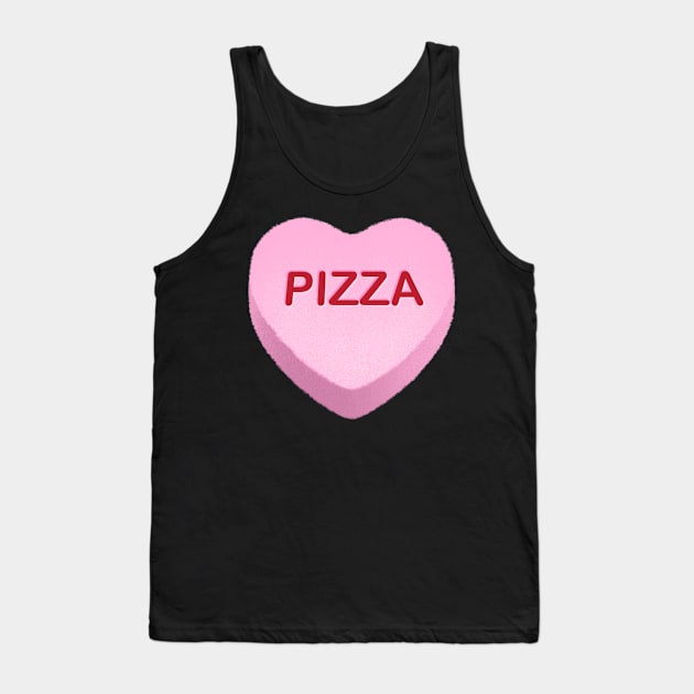 Pizza Candy Heart Tank Top by tommartinart